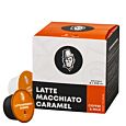 Kaffekapslen Latte Macchiato Caramel pakke og kapsel til Dolce Gusto
