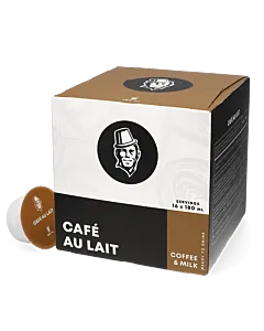 Kaffekapslen CafÃ© Au Lait package and capsule for Dolce Gusto
