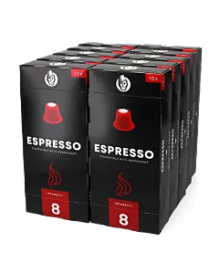 Startpakke med 100 plastkapsler Kaffekapslen Espresso til Nespresso