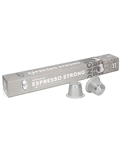Kaffekapslen Espresso Strong Premium pakke og kapsel til Nespresso
