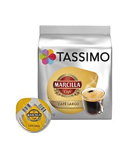 Marcilla CafÃ© Largo package and capsule for Tassimo