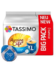 Morning CafÃ© Mild & Smooth XL package and capsule for Tassimo