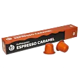 Kaffekapslen Espresso Caramel Premium package and capsule for Nespresso
