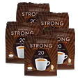 5 pakker med Kaffekapslen Strong Extra Large til Senseo