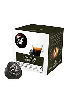 Nescafé Espresso Intenso pakke og kapsel til Dolce Gusto
