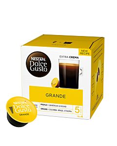 NescafÃ© Grande package and capsule for Dolce Gusto