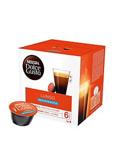 NescafÃ© Lungo Decaffeinato package and capsule for Dolce Gusto