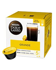 NescafÃ© Grande Big Pack package and capsule for Dolce Gusto