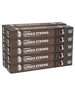 Pakke med 100 aluminiumskapsler Kaffekapslen Lungo Strong til Nespresso